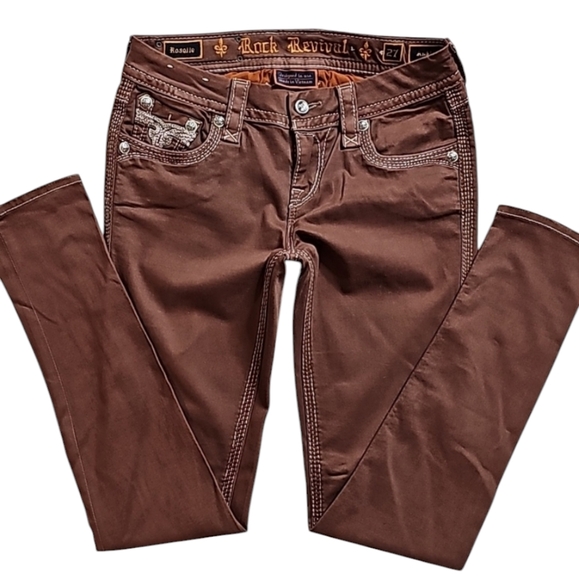 💥Rock Revival Roselle Ankle Skinny Stretch Jeans. Women's Size: W27x30L. - Picture 8 of 16